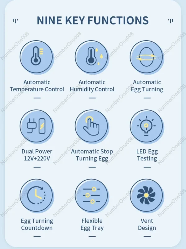For HHD WONEGG Fully Automatic Laboratory Thermostat Costante Chicken Incubatore Di Tempe Solar 70 Egg Incubator - Image 6